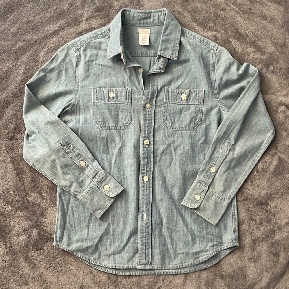 Crewcuts - J. Crew Boys Button Down Denim/Chambray Shirt